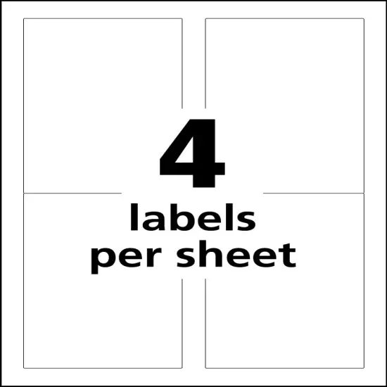 Avery UltraDuty GHS Chemical Labels for Pigment Inkjet Printers, Permanent Adhesive, Waterproof, UV Resistant, 3-1/2" x 5",200Labels (60523) {2}
