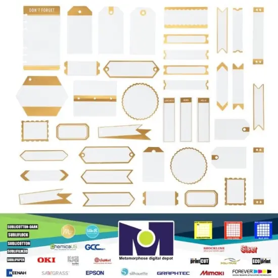 We R Memory Keepers PrintMaker Foiled Tags 60000096 EMBELLISHMENT NEW {1}