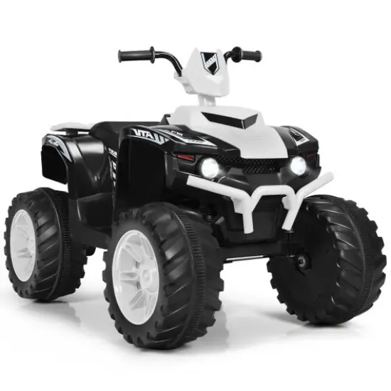 Iron Kids ATV Ride-On with Music, USB and 2 Speeds White {1}