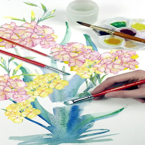 Creative Mark Scrubber Watercolor Brushes - Professional Watercolor Brushes for Scrubbing, Blotting, Re-Shaping Edges, and More! {4}