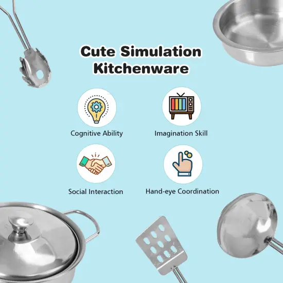 Vintage Play Kitchen Pretend Kids Cooking Playset Toys with Water Dispense {3}