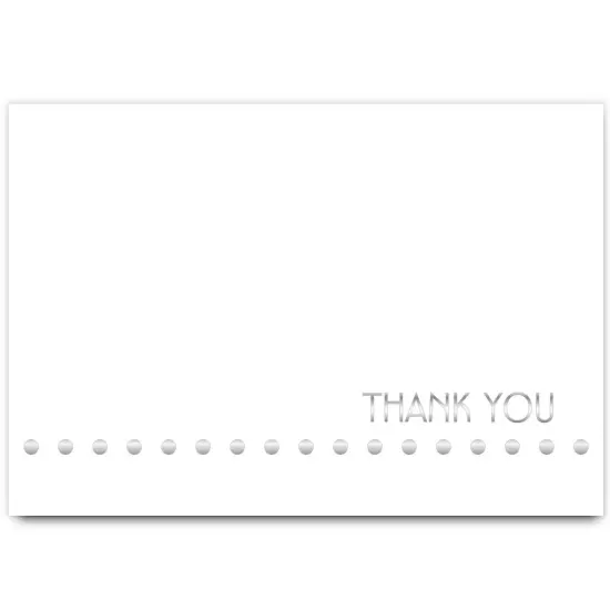 Great Papers! Silver Foil Lotsa Dots Thank You Note Card, 4.875" x 3.375" (folded), 25 cards/25 envelopes {2}
