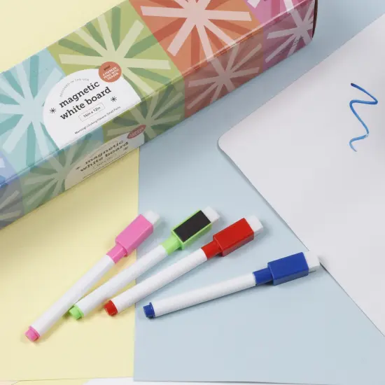 Incraftables Magnetic Whiteboard 16”x12” with 4pcs Markers with Eraser. Small Magnetic Dry Erase Board. Flexible White Board Magnetic Planner for Refrigerator. Magnet Fridge Board for Home & Kitchen {6}