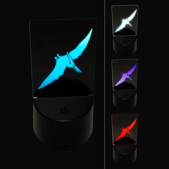 Pteranodon Dinosaur 3D Illusion LED Night Light Sign Nightstand Desk Lamp {1}