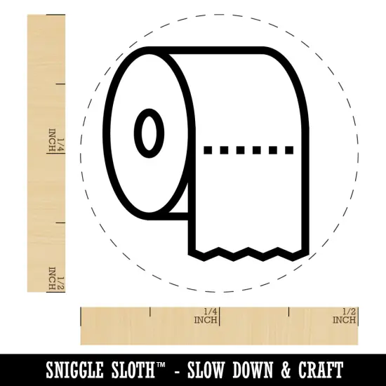 Toilet Paper Roll Icon Self-Inking Rubber Stamp for Stamping Crafting Planners Fuchsia {1}