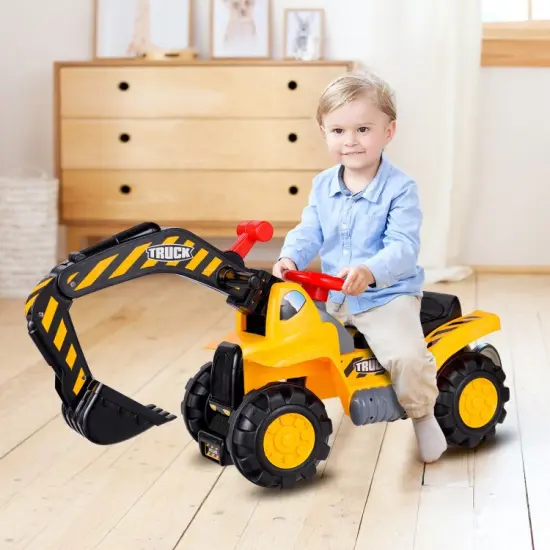 Outdoor Kids Ride On Construction Excavator with Safety Helmet {6}