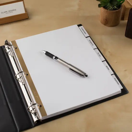 Avery 5 Tab Binder Dividers, White with Insertable Clear Big Tabs, 1 Set Pack, 8 Packs, 8 Sets Total (11122) {6}