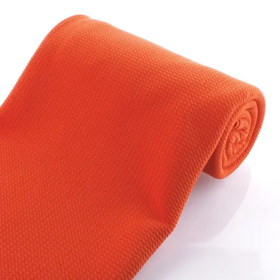 Solid 4 way Stretch Liverpool Bullet Fabric Orange {3}