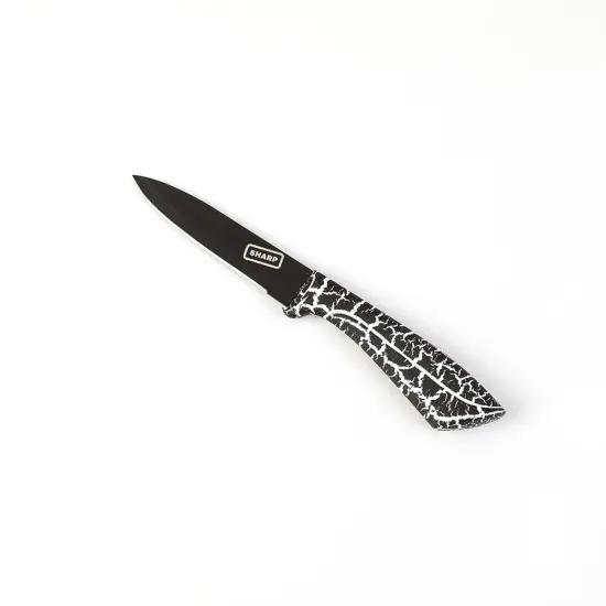 Lehman's Sharp Paring Kitchen Knife 3.5" Smooth Blade Black and White {1}