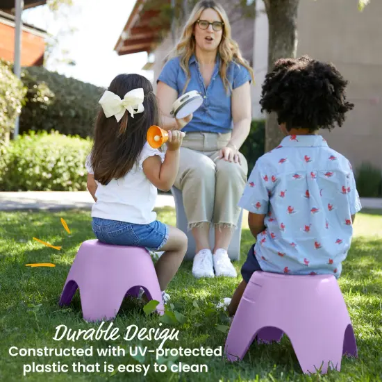 Ayana Stool Set, Flexible Seating, 4-Pack Light Purple {4}