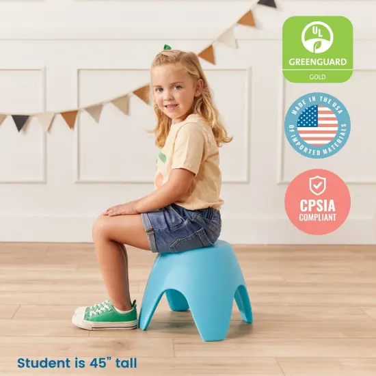 Ayana Stool Set, Flexible Seating, 4-Pack Cyan {6}