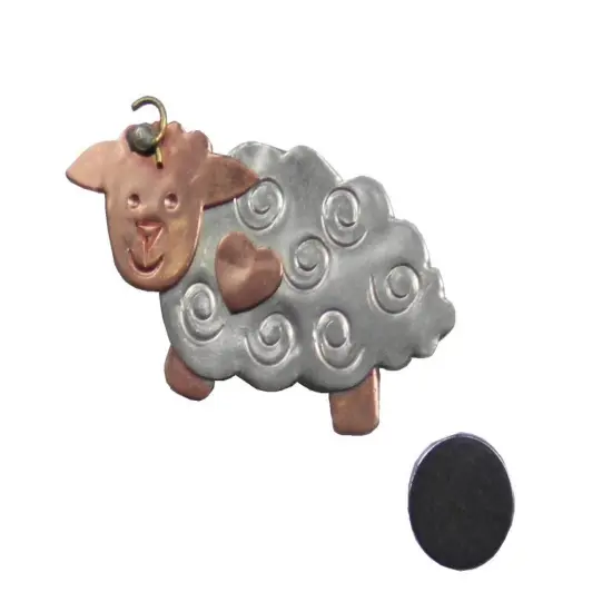 Puffin & Company Bo Peep Sheep Needle Nanny Magnetic Needle Minder, Brooch Multicolor {1}