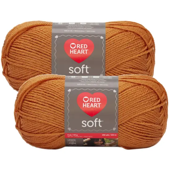 (Pack of 2) Red Heart Soft Yarn-Tangerine {1}