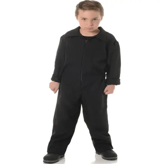 Child's Black Boiler Suit Costume {1}