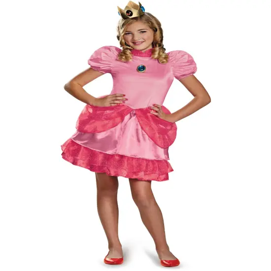Super Mario Borthers Princess Peach Short Dress Girl's Costume {1}