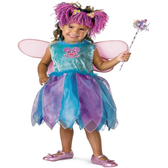 Kids Childs Girls Sesame Street Deluxe Abby Cadabby Muppet Costume {1}