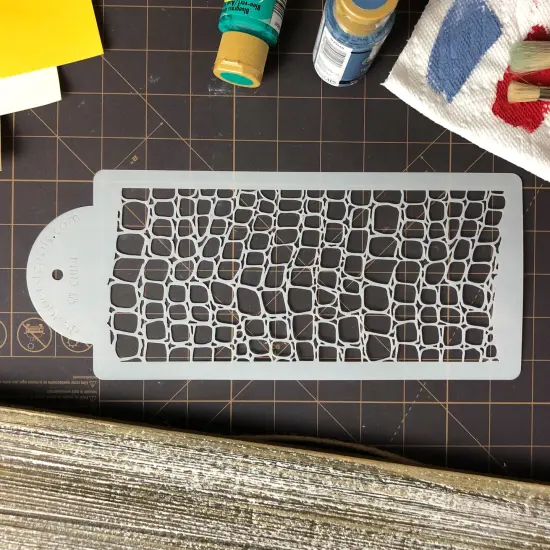 Crocodile Skin Cake Stencil | C884 by Designer Stencils | Stencils for Royal Icing, Airbrush, Dusting Powder | {3}