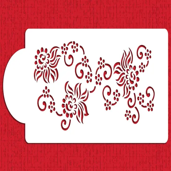 Jonquil Floral Cake Stencil Side | C897 by Designer Stencils | Cake Decorating Tools | {2}
