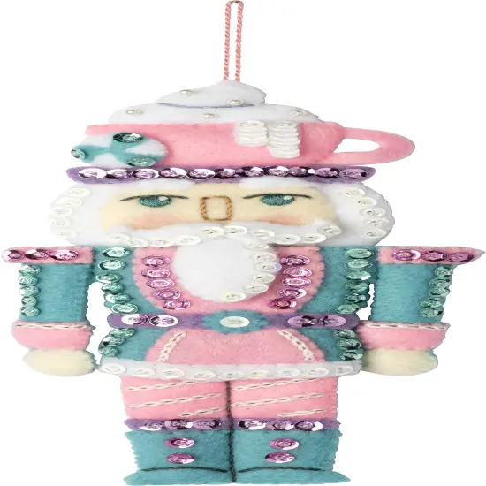 Bucilla Felt Ornaments Applique Kit Set Of 6-Nutcracker Sweet {1}