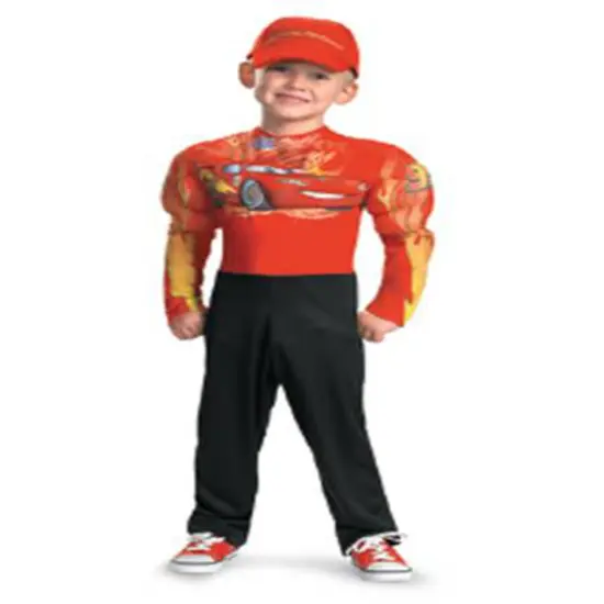 Child Cars Lightning McQueen Muscle Costume {1}