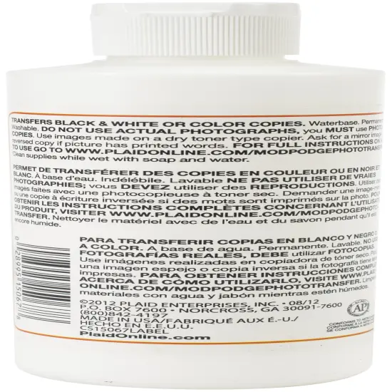 Plaid Mod Podge Photo Transfer Medium-8oz {2}