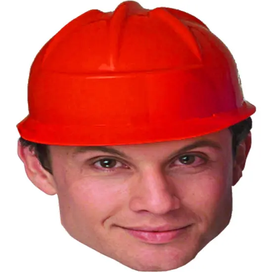 Red Construction Crew Costume Hard Hat Toy Helmet {1}