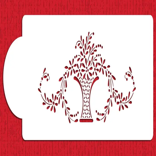 Wedding Basket Cake Stencil Side | C910 by Designer Stencils | Cake Decorating Tools | Baking Stencils for Royal Icing, Airbrush, Dusting Powder | Reusable Plastic Food Grade Stencil for Cakes | Easy to Use & Clean Cake Stencil {3}