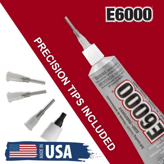 E6000 1-Ounce Tube, Adhesive, Precision Tips, Pixiss Wooden Dotting Stylus Pens {2}