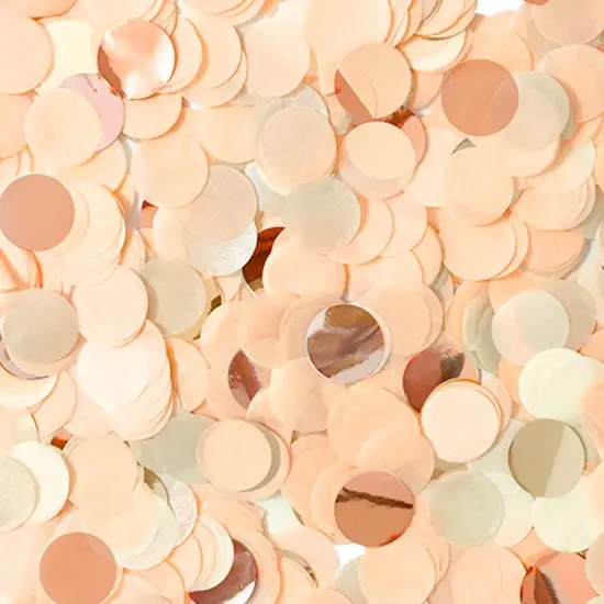 Jumbo Confetti Balloon - Peach & Rose Gold {2}
