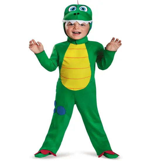 Green Cartoon Dinosaur Boy's Costume {1}