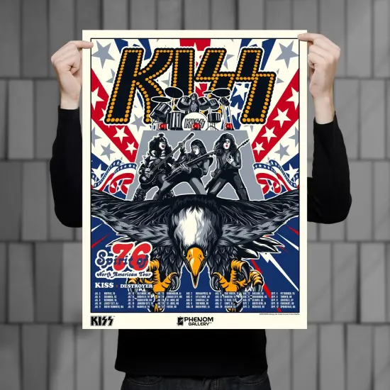 Phenom Gallery KISS Spirit of '76 North American Tour Serigraph {1}