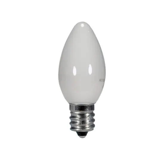 Satco 0.5W C7 Torpedo, E12 Candelabra Base LED Light Bulb - 2700K {1}