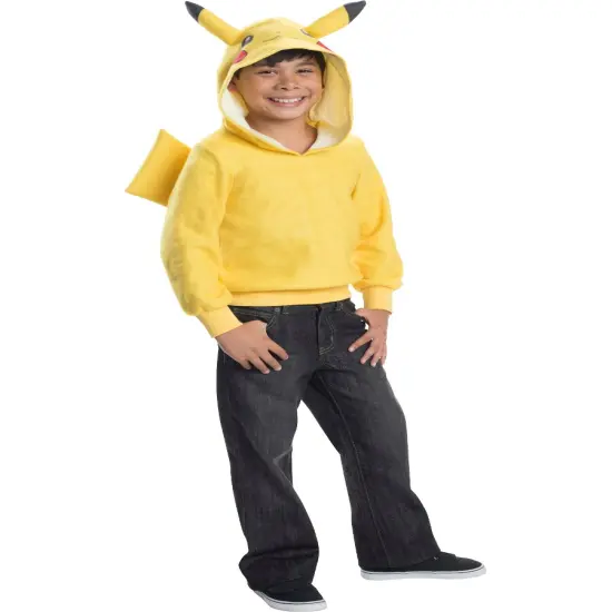 Child's Pikachu Electric Type Original 150 Pokemon Hoodie Costume {1}