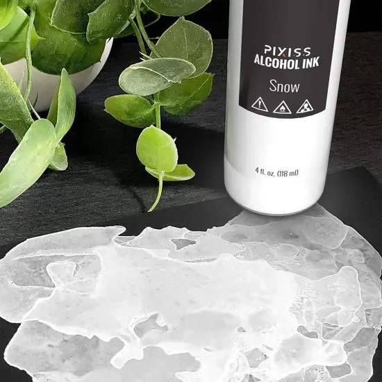 Pixiss Metallic Alcohol Ink Bundle, 5 Alcohol-Based Inks, 4oz White Alcohol Ink, Blower {3}