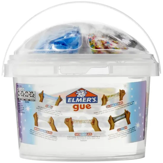 Elmer's Gue Pre-Made Slime Bucket 3lb W/Mix-Ins-Clear {4}