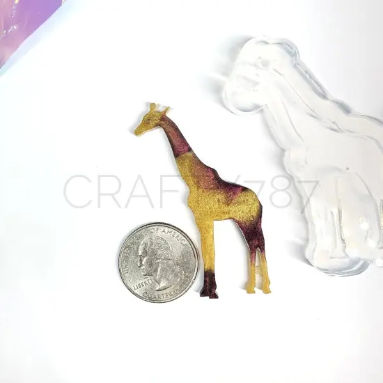 Giraffe / Jirafa Dangle Earring Silicone Mold (C12) {2}