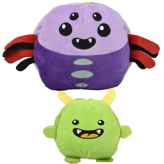 Halloween Character Reversable Monster And Spider Plush Toy {1}