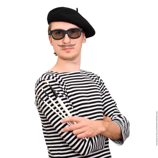 Black French Style Beret - Women's Classic Beret Hat For Casual Use - 1 Piece {5}