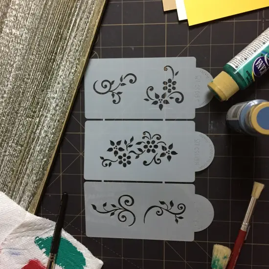 Dainty Floral Sprays Cookie Stencils | C905 by Designer Stencils | Cookie Decorating Tools | Baking Stencils for Royal Icing, Airbrush, Dusting Powder | Reusable Plastic Food Grade Stencil for Cookies | Easy to Use & Clean Cookie Stencil {3}