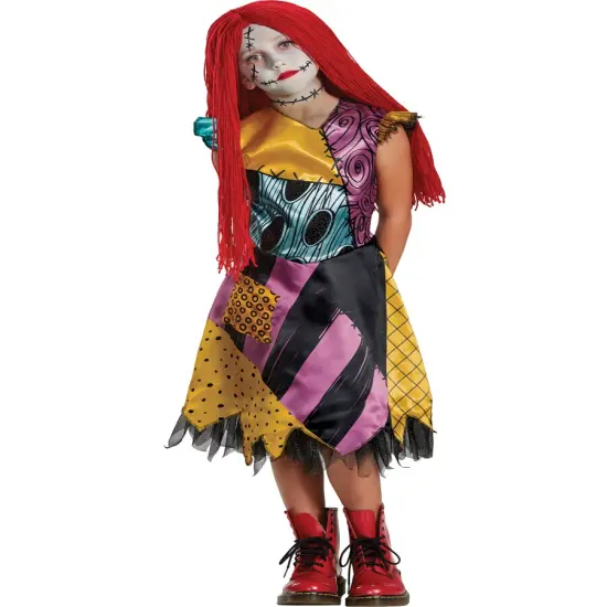 Girls Deluxe The Nightmare Before Christmas Sally Dress Costume {1}