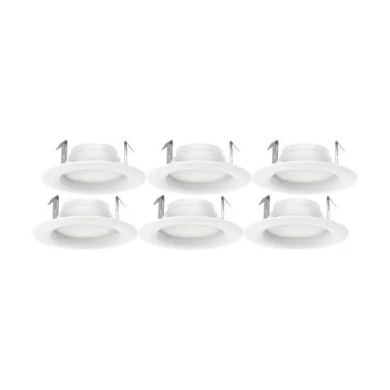 6Pk - Satco 8.7w LED 4-in 3000K Warm White Downlight Retrofit {1}