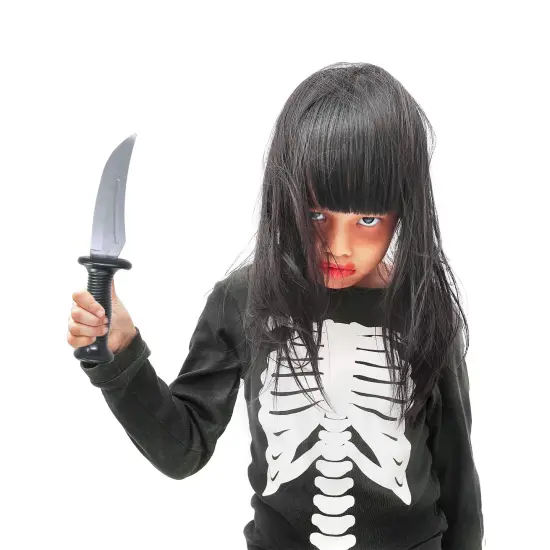 Fake Rubber Knife Prank - Realistic Looking Prank Toy - Costume Prop or Gag Blade for Halloween Haunted House, April Fools - 10.75 with Comfortable Molded Grip {5}