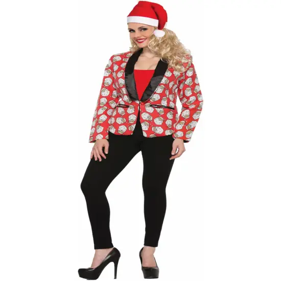 Adult's Womens Santa Claus Suit Jacket Blazer Costume {1}