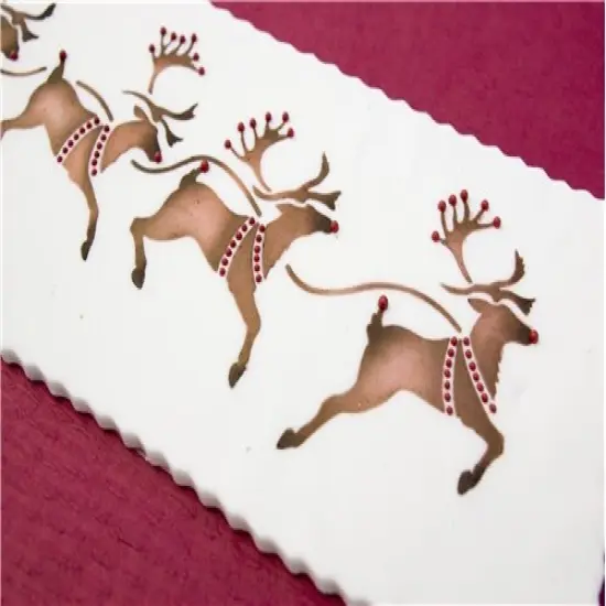 Santa's Sleigh and Reindeer Cake Stencil | C864 by Designer Stencils | Cake Decorating Tools | Baking Stencils for Royal Icing, Airbrush, Dusting Powder | Reusable Plastic Food Grade Stencil for Cakes | Easy to Use & Clean Cake Stencil {4}