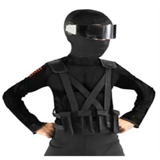 Childs GI Joe Retaliation Snake Eyes Costume Ninja Combat Vest With Holster {1}