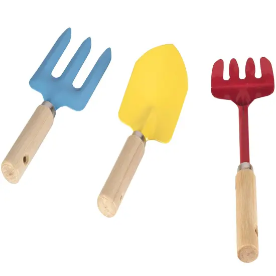 Little Gardener Tool Set With Garden Tools Bag For Kids Gardening - Kit Includes Watering Can, Children Gardening Gloves, Shovel, Rake, Fork And Garden Tote Bag-Children Gardening All In One Kit {3}