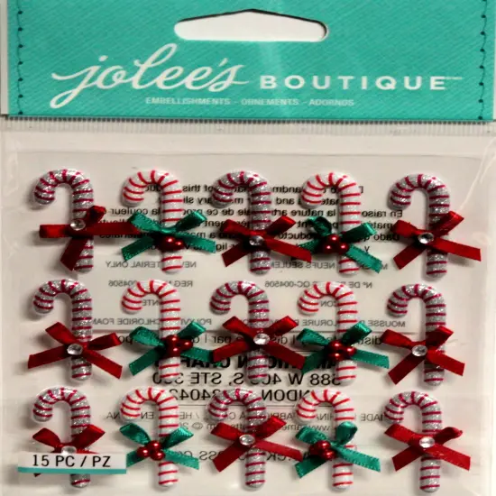 Jolee's Boutique Candy Cane Mini Repeats Dimensional Stickers {1}