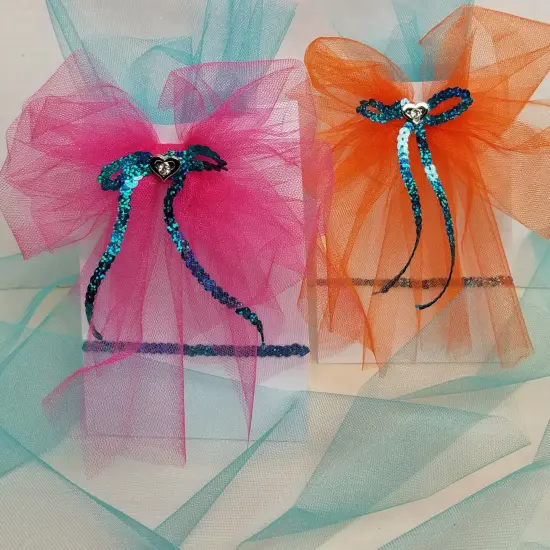 Premium Flocked Daisy Tulle Fabric Bolt of 54" X 10 Yards Yellow {4}