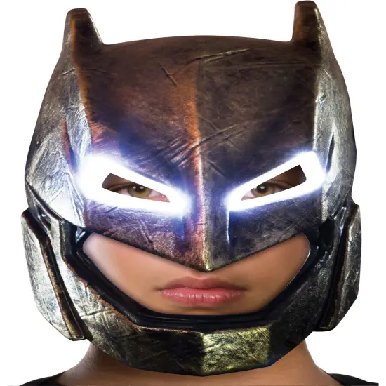Adults Batman V Superman Armored Batman Light Up Mask Costume Accessory {1}