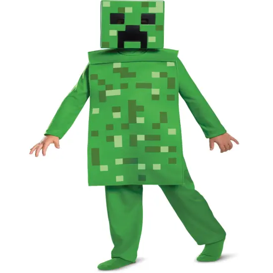 Child's Classic Minecraft Creeper Mob Mojang Costume {1}